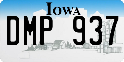 IA license plate DMP937