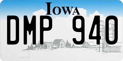 IA license plate DMP940