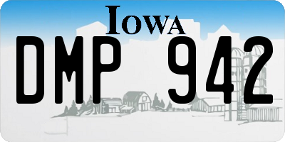 IA license plate DMP942