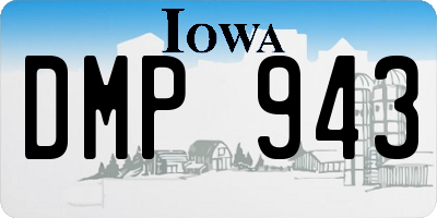 IA license plate DMP943