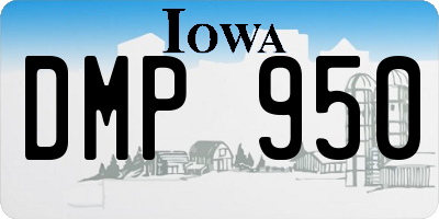 IA license plate DMP950