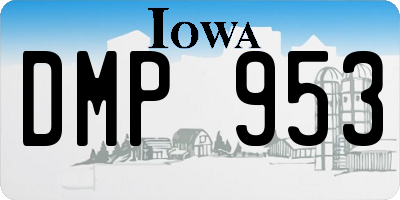 IA license plate DMP953