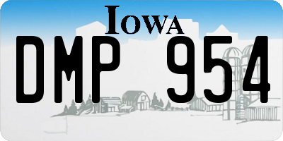 IA license plate DMP954