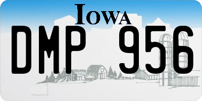 IA license plate DMP956