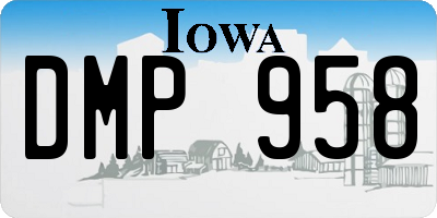 IA license plate DMP958