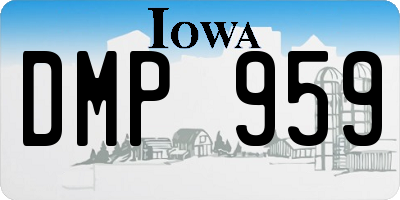 IA license plate DMP959