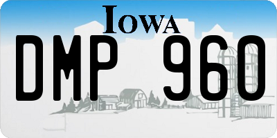IA license plate DMP960