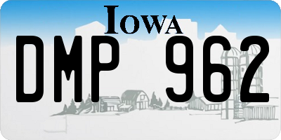 IA license plate DMP962