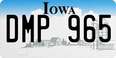 IA license plate DMP965