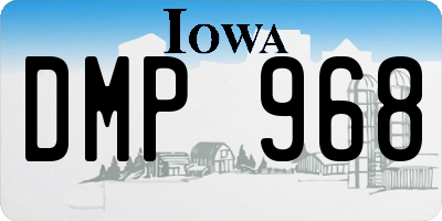IA license plate DMP968