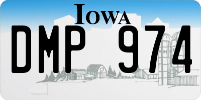 IA license plate DMP974