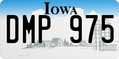 IA license plate DMP975