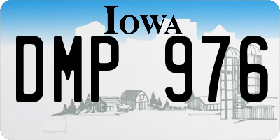 IA license plate DMP976
