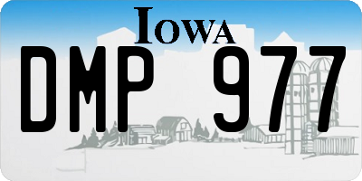 IA license plate DMP977