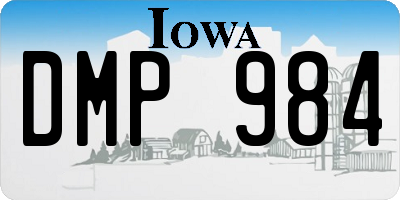 IA license plate DMP984