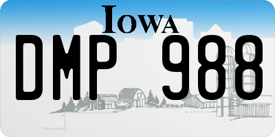 IA license plate DMP988