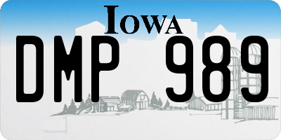 IA license plate DMP989
