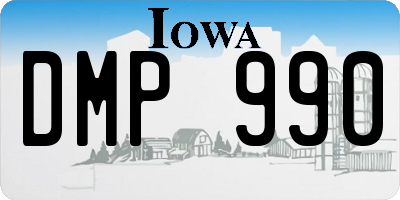 IA license plate DMP990