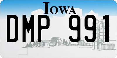IA license plate DMP991