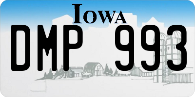 IA license plate DMP993