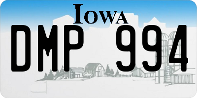 IA license plate DMP994