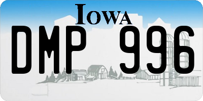 IA license plate DMP996