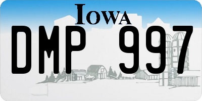 IA license plate DMP997