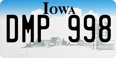 IA license plate DMP998