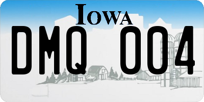 IA license plate DMQ004