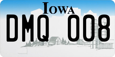 IA license plate DMQ008