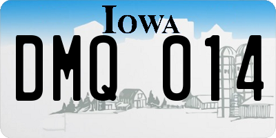 IA license plate DMQ014