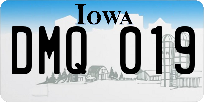 IA license plate DMQ019