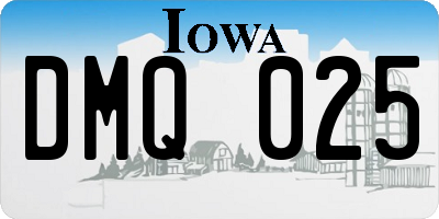 IA license plate DMQ025
