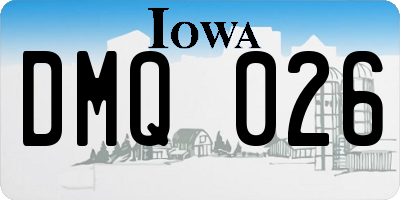 IA license plate DMQ026