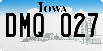 IA license plate DMQ027