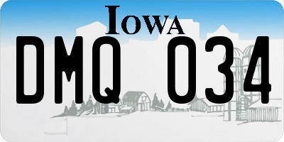 IA license plate DMQ034