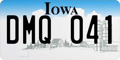 IA license plate DMQ041