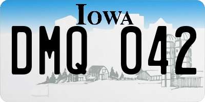 IA license plate DMQ042