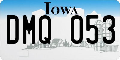 IA license plate DMQ053