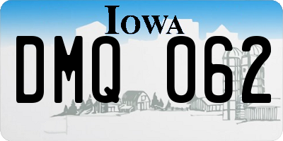 IA license plate DMQ062