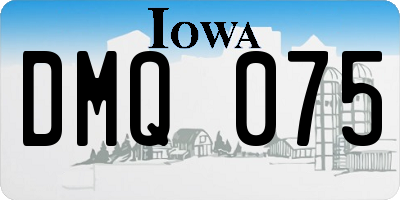 IA license plate DMQ075