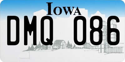IA license plate DMQ086