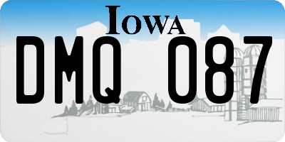 IA license plate DMQ087