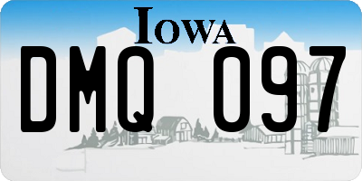 IA license plate DMQ097