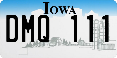 IA license plate DMQ111