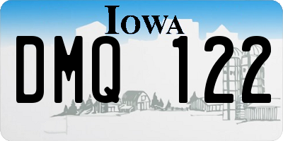 IA license plate DMQ122
