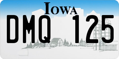 IA license plate DMQ125
