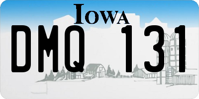 IA license plate DMQ131