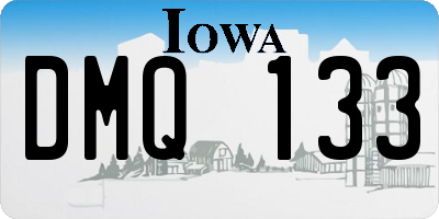 IA license plate DMQ133