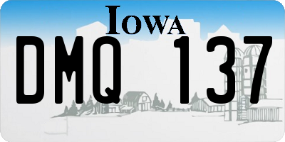 IA license plate DMQ137